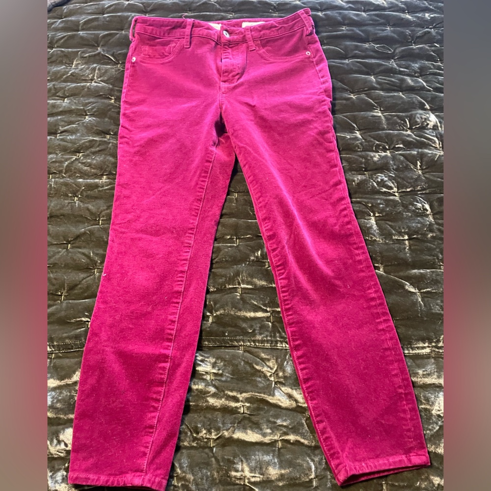 Pilcro and the Letterpress Fuchsia Straight Leg Jeans